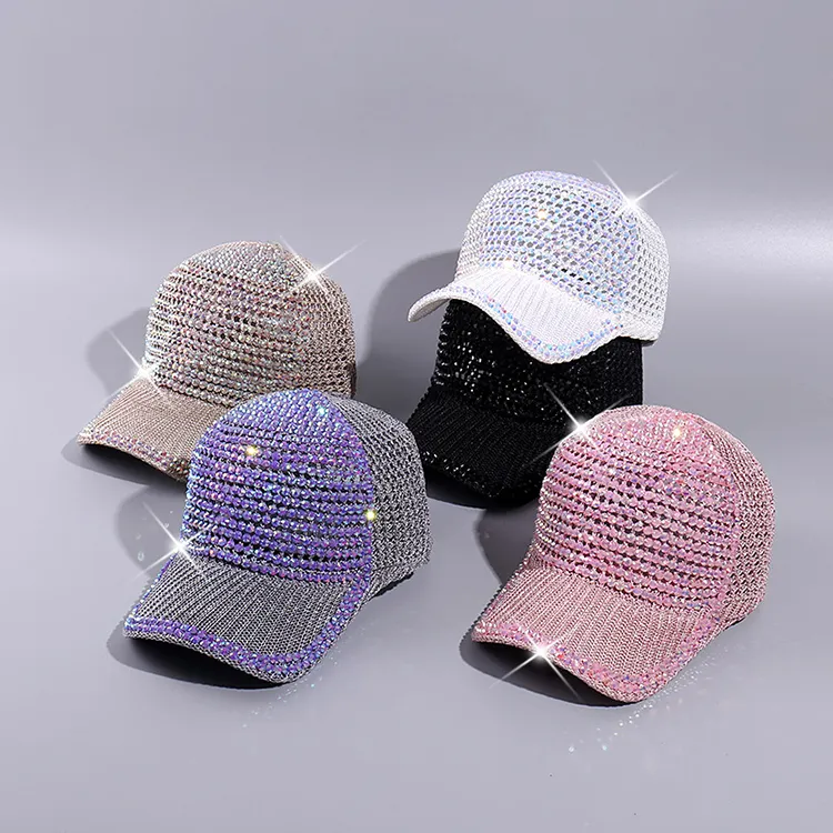 Fournisseurs casquette de camionneur en tissu maillé athlétique pour adultes chapeau de sport pour filles casquette de baseball en nylon contrasté bord incurvé avec boîte d'emballage