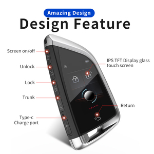 Smart LCD Car <strong>Key</strong> Upgrade Keyless USB Chargeable Large Battery Universal English Remote <strong>Key</strong> Fob - Product Image 3