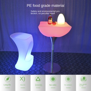 Hot Bán <span class=keywords><strong>Led</strong></span> chiếu sáng Bar bảng và ghế Set Glowing nhựa đồ nội thất cho Câu lạc bộ đêm nhà hàng sự kiện - Product Image 5