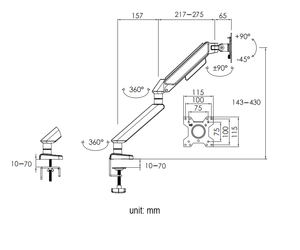 Easy Assembly Monitor VESA <strong>Mount</strong> Monitor Stand <strong>Mount</strong> for 17&quot;-32&quot; Screen Size with Cable Management - Product Image 5