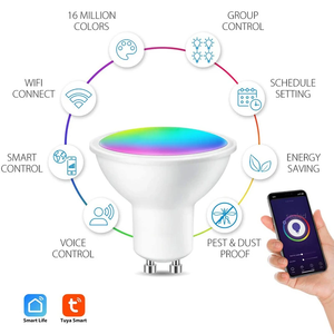 Alexa Googleホーム音声制御Tuya APP調光4W 5 W 5ワット装飾スマートWifi RGBWカラー変更RGB GU10 LED電球 - Product Image 4