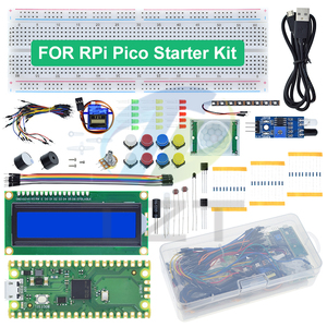Ahududu Pi Pico geliştirme kurulu Breadboard için TZT başlangıç kiti LCD modülü Python programlama acemi kiti SG90 Servo LCD1602