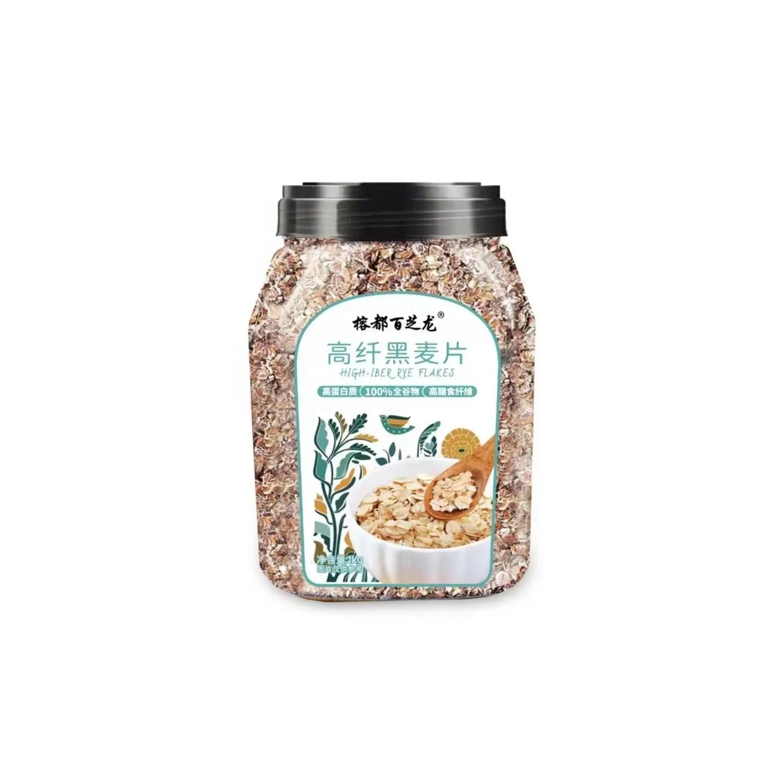 Instant cereal Nutritious healthy Low fat high fiber Black oats Granola Muesli Grain