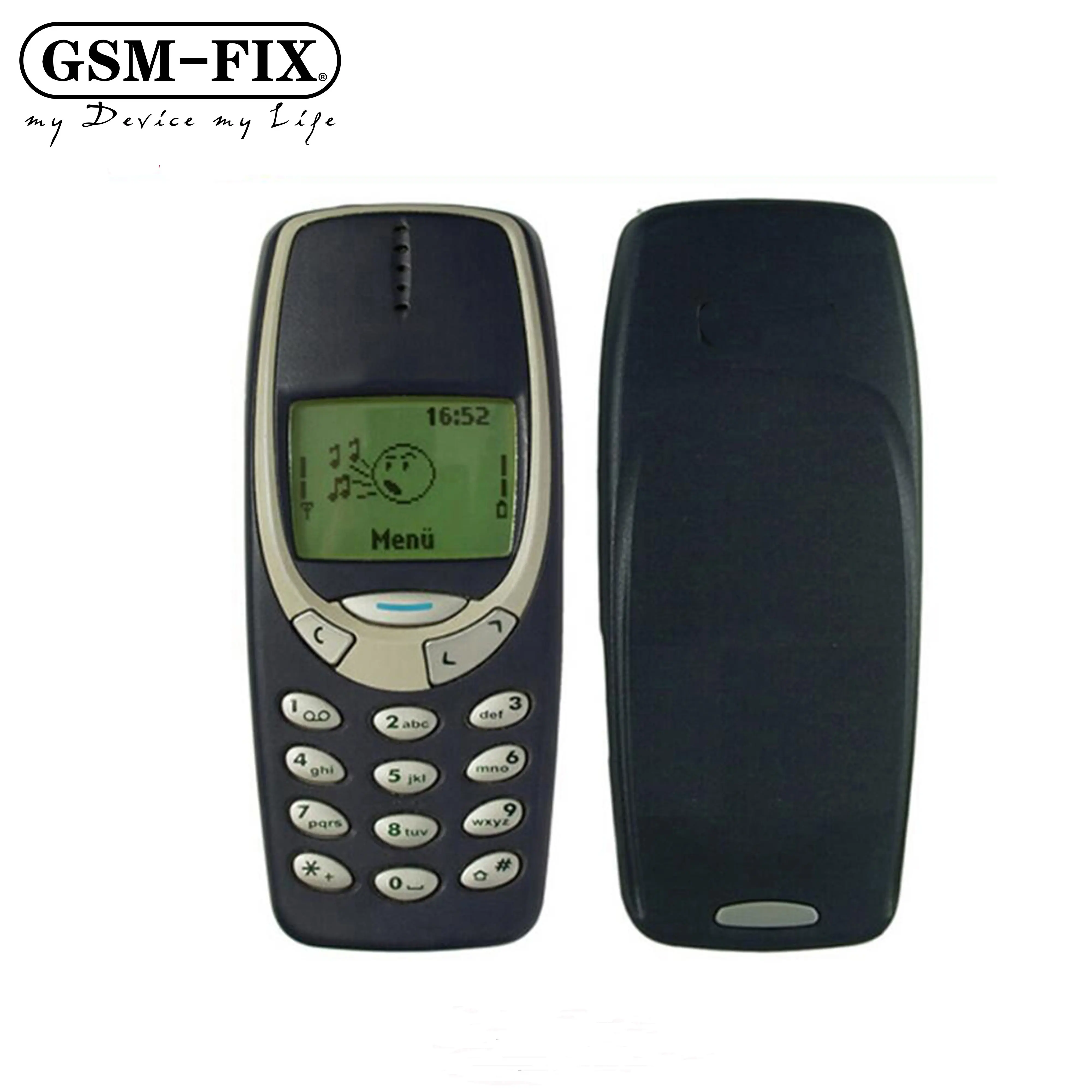 GSM-FIX ucuz cep telefonu s cep 2G GSM cep klavye çoklu dil ucuz cep telefonu Nokia 3310 için