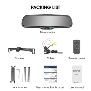 <strong>Reverse</strong> Aid <strong>System</strong> Rearview Mirror with Camera for Toyota Camry - Product Image 3