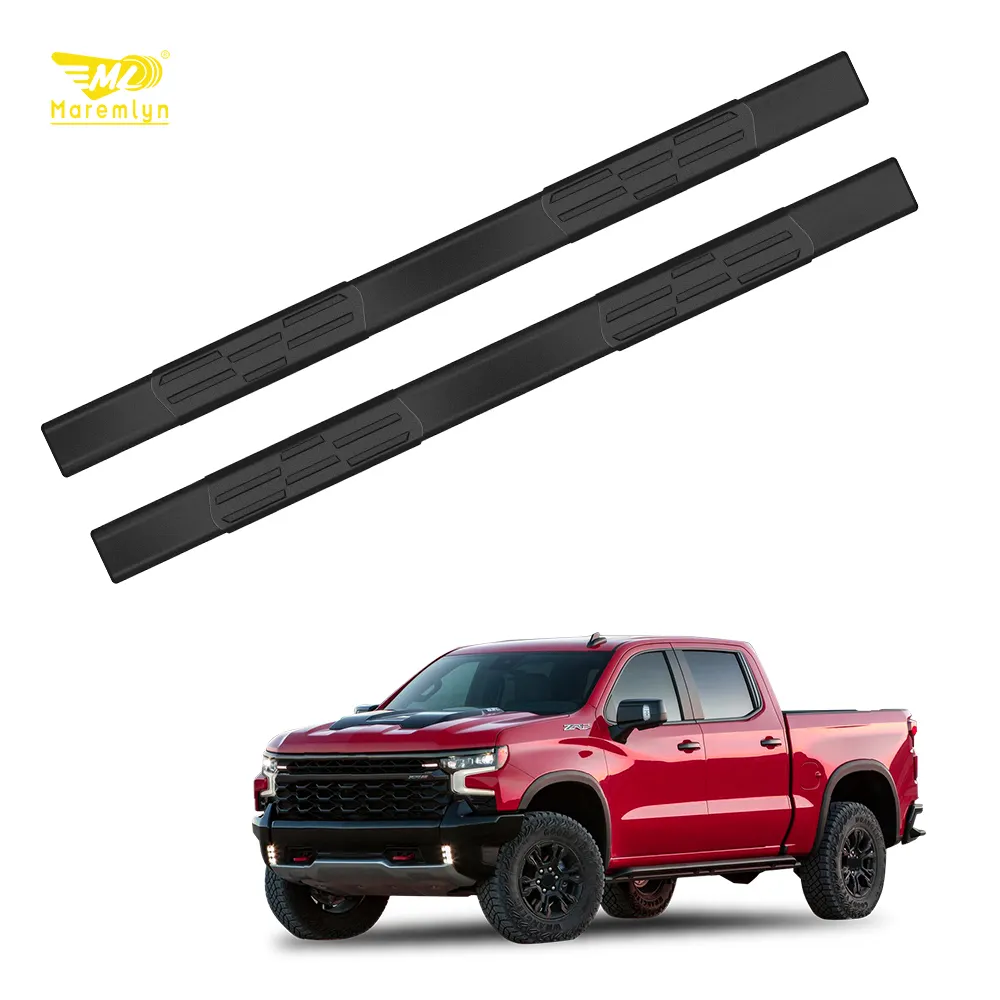 Maremlyn Pick Up Side Step Bar Nerf Marchepieds en alliage d'aluminium Pédale latérale pour Chevrolet Silverado