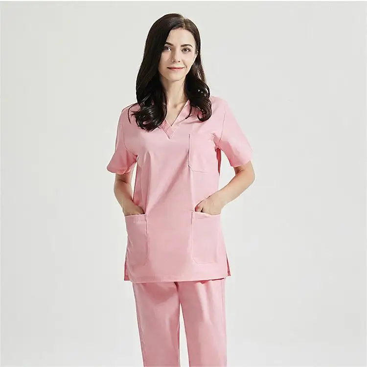 42001 en stock poliéster algodón uniformes conjuntos enfermera a precio por mayor conjunto de uniformes de enfermera uniformes enfermera uniforme túnica