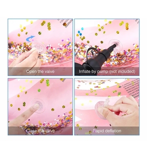 卸売ピンクフラワーラウンドカスタムデザインPVCインフレータブルプールフロートスイミングリングプール水楽しいビーチフロート - Product Image 6