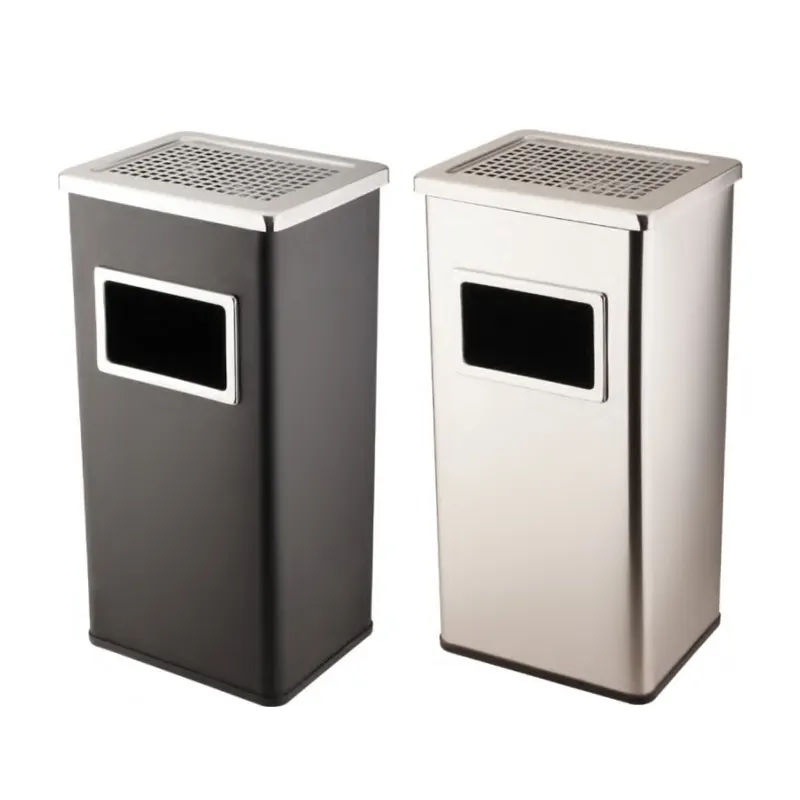 Free Standing Indoor/Outdoor Stainless Steel Ashtray Bin with Pedal Feature Hotel Home Cigarette Cigar Litter Rubbish Storage