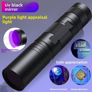 Xách tay 365nm LED tím ánh sáng đèn pin sạc USB sạc hợp kim nhôm nhỏ huỳnh quang phát hiện bút ánh sáng - Product Image 5