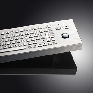Teclado de escritorio industrial IP65 de 89 teclas a prueba de vandalismo con trackball integrado y teclas de función - Product Image 3