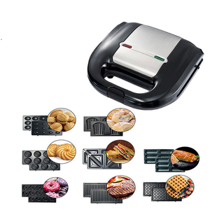 Bán Buôn Có Thể Tháo Rời 8 Trong 1 Double Side Sưởi Ấm Nhiệt Độ Thông Minh Điều Khiển Ăn Sáng Nhà Sản Xuất Không Dính Lớp Phủ Bánh Sandwich Nhà Sản Xuất - Product Image 1