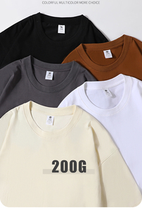 MT2469 T Shirt üreticisi toptan özel 200g 100% pamuk düz T Shirt düzenli Fit Unisex T Shirt - Product Image 4