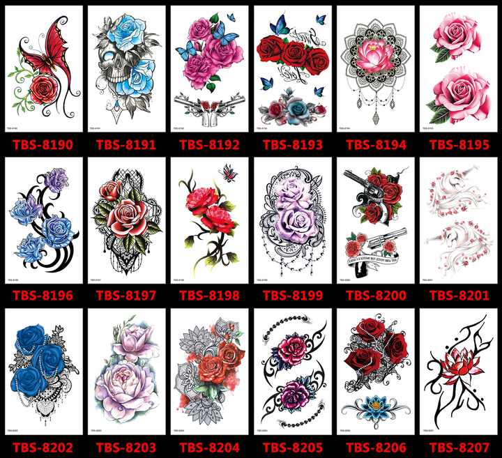 Trendy Water Resistant Cheap Tattoo Stickers Eye-cathing 3D Realistic Long Lasting Transfer Tattoos