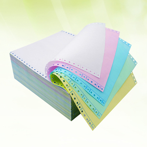 Papel continuo de alta calidad para impresión de ordenador, hoja de papel sin carbón NCR personalizada de 1-6 capas