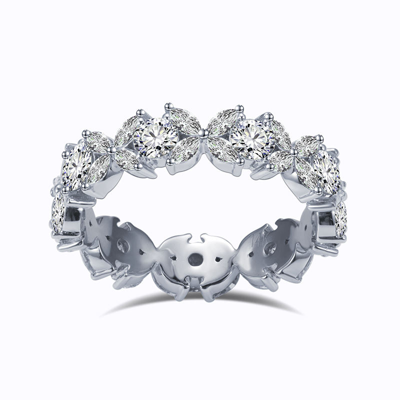 แหวนแต่งงานทองคำขาว 18K