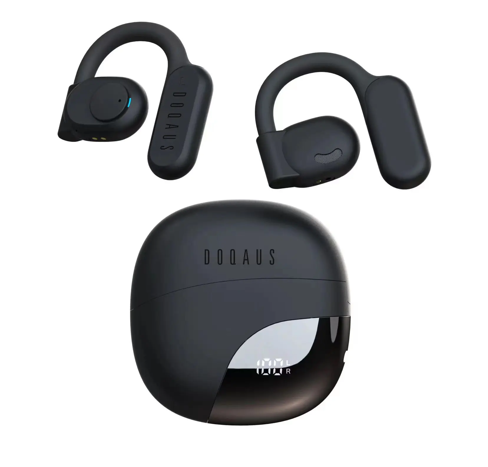 DOQAUS Wireless Neckband BT Speaker Auriculares cómodos y ligeros Auriculares con micrófono incorporado con tecnología para trabajar desde casa