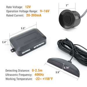<strong>4</strong> Parking <strong>Sensors</strong> LED Car Auto Backup <strong>Reverse</strong> Rear Radar System Alert Alarm Kit
