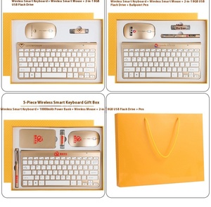 Настраиваемый корпоративный подарочный набор практичная беспроводная клавиатура и мышь с бесплатной гравировкой для личного делового использования сотрудников - Product Image 5