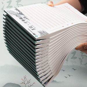 Bloc de notas A4 forrado en azul personalizado, papel compensado, tamaño de letra, Bloc de notas legal con Encuadernación perfecta, libro personalizable - Product Image 1