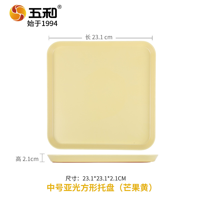 Matte square tray 4093C (Mango Yellow)