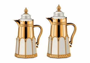 Manufacturer Custom Arabic Tea and <strong>Coffee</strong> 1L+0.7L Set Middle East Countries Style Arabic <strong>Coffee</strong> Dallah and Tea Flask - Product Image 4
