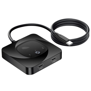 Usb-c双向切换器8K @ 60hz支持HDR 10gbps数据传输PD 100W充电2根usb-c电缆，包括KVM交换机，用于2 - Product Image 1