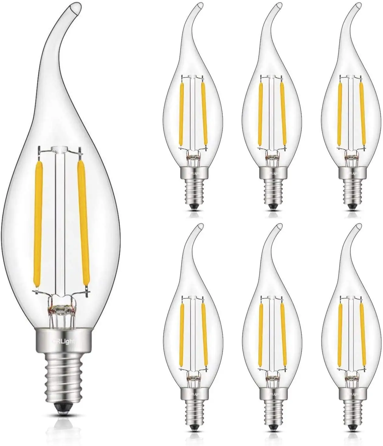 Venta al por mayor personalizado transparente Led C35 Lamparas Led Lamp Light Bulb