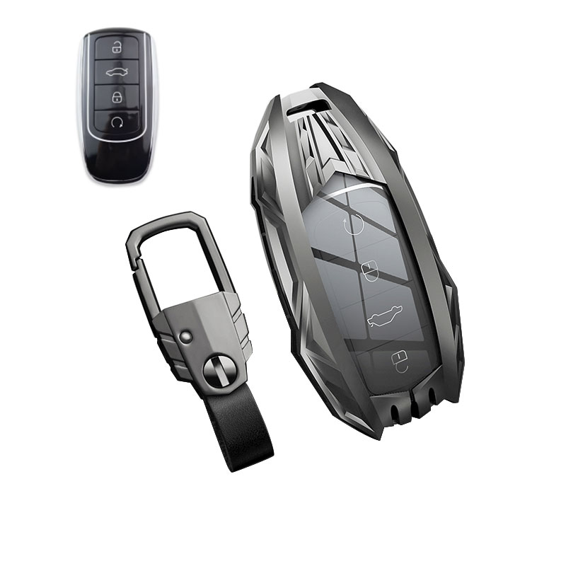 Matte gunmetal cas + porte-clés