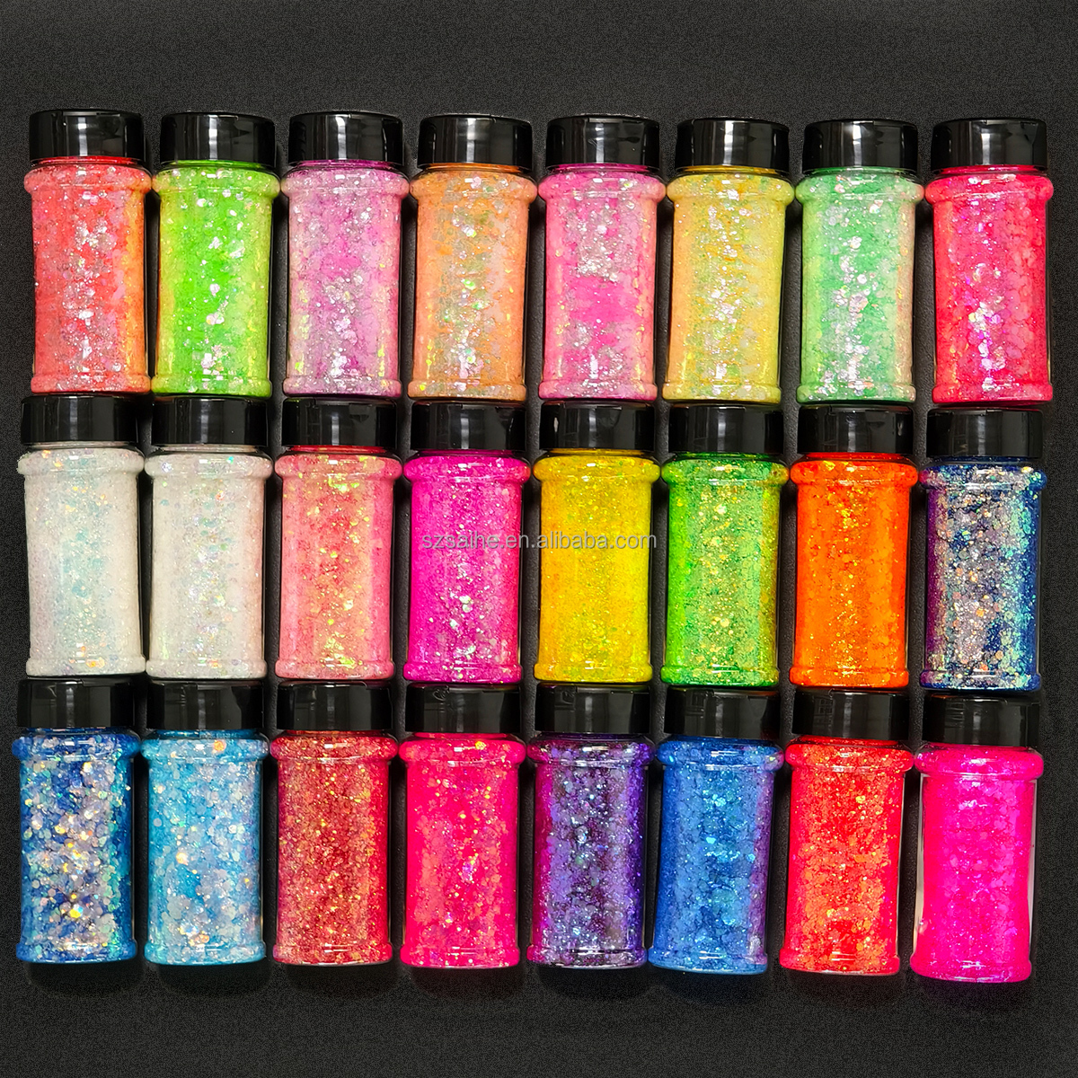 Set7-24 colores mezclados/Super Glitter