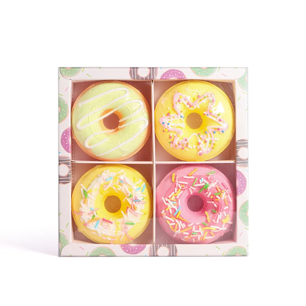 Ensemble de 4 bombes de bain Donut Cupcake personnalisées