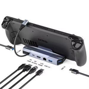 TUTI oyun konsolu tabanı 6 in 1 yerleştirme istasyonu Ethernet Hub Usb c Hub 4k 60hz NS anahtarı için Dock anahtarı - Product Image 1