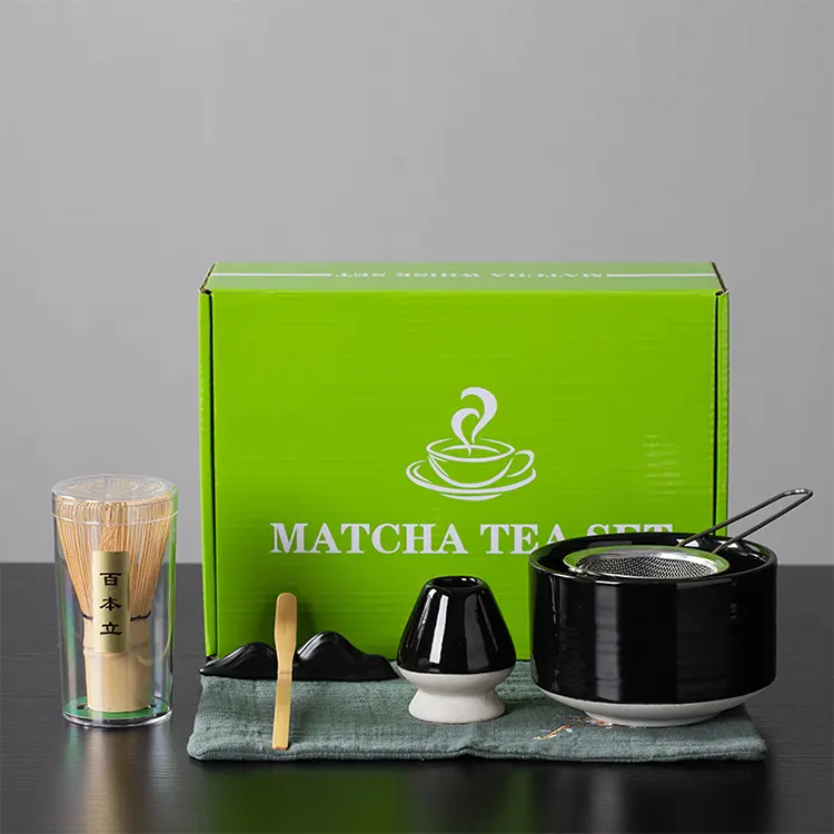 Vente en gros service à thé japonais Offre Spéciale Matcha Boîte à outils Matcha traditionnelle faite à la main avec logo personnalisé