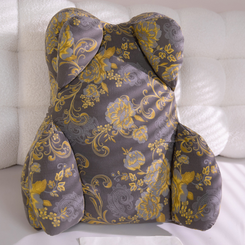 Dark gray kapok luxurious lumbar support