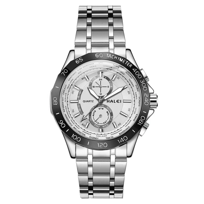 Reloj de pulsera de cuarzo para hombre, pulsera masculina de lujo con diseño elegante y cadena de alta calidad, 3053M, 2022