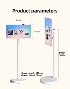 43 ''HD taşınabilir dijital tabela Kiosk LED aydınlatmalı LCD ekran dokunmatik ekran metin animasyon reklamlar için hareketli reklam oyuncu - Product Image 2