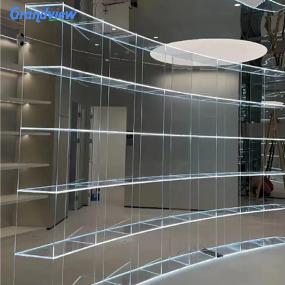 Machine de découpe laser de feuille acrylique de taille personnalisée Grandview pour vitrine étagères de supermarché de support acrylique