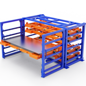 Estantes de chapa metálica de control manual de servicio pesado personalizados Bastidores de almacenamiento de palés integrados Bastidores y estantes apilables construidos en fábrica - Product Image 1