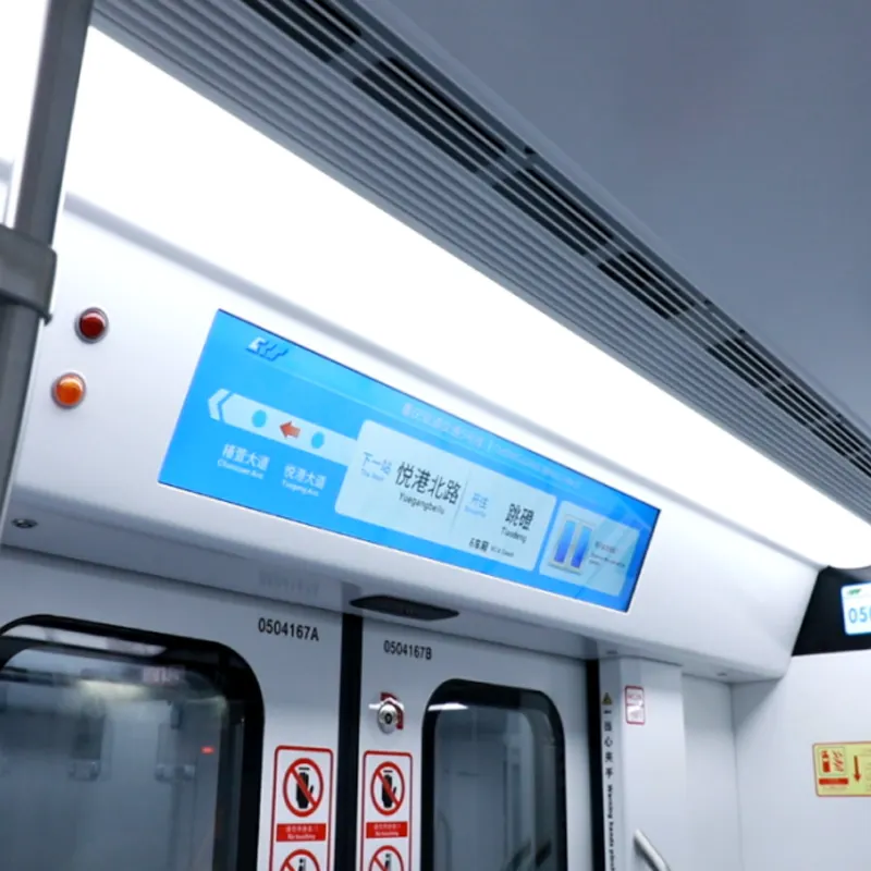Module d'écran d'affichage LCD de type barre de 28 36 46 pouces Bus Rail Transport Metro Train Système d'information des passagers du métro
