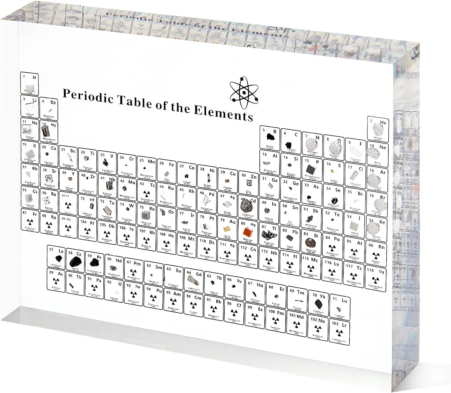 Tableau périodique en acrylique transparent personnalisé avec impression UV Apprendre la chimie Outils Cadeaux et artisanat Décoration