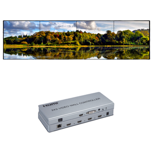 Controlador de pared de video de entrada 2x2 HDMI/DVI con 1 salida HDMI Diseño de metal Plug-and-Play Soporte de protocolo RS232