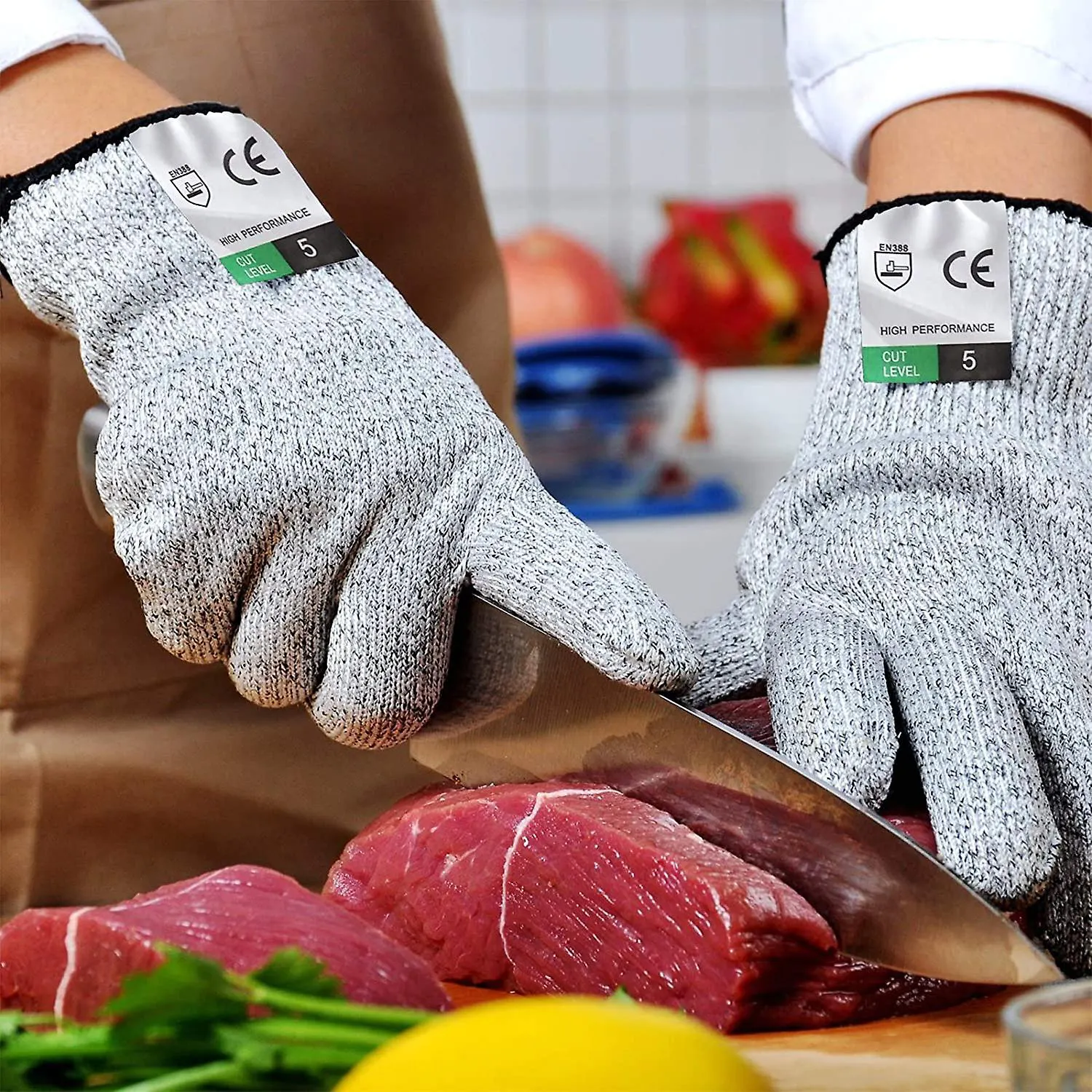 BSP hppe resistente a cuchillos ostra shucking cocina protección a prueba de cortes guantes anticorte Nivel 5