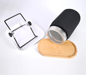 Büyük satış yüksek kaliteli 30 OZ cam silindir çimlenme kavanoz gıda braketi ile - Product Image 4