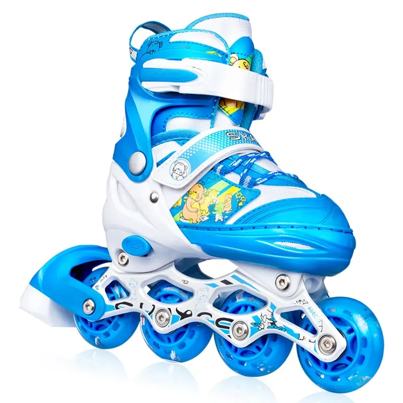 Ruedas de PU ajustables con luz LED para niños, patines en línea, fabricante profesional, oferta, barato