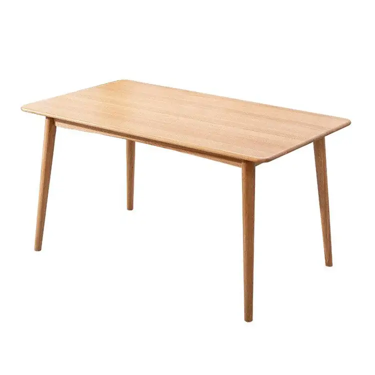 Mesa de comedor de madera maciza nórdica para el hogar, mesa de comedor de madera maciza de tamaño pequeño, mesa de roble, muebles de madera de cerezo, es moderna y S