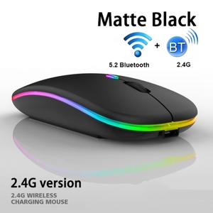 Großhandel Beliebte 3 Tasten RGB Backlit Silent Wireless Dual Mode Maus