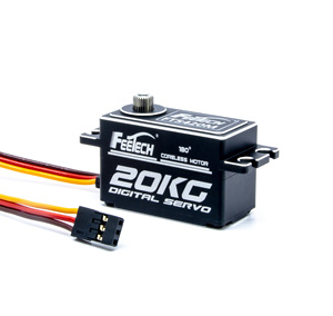Düşük profil 20KG Metal dişli 0.09s yüksek hızlı Servo Motor 180 RC için 1/8 1/10 tırmanma araç RC araba modeli uçak kanat Robot - Product Image 1