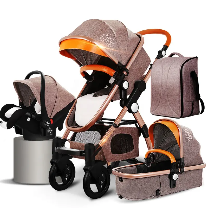 Purorigin Baby Lichtgewicht Vintage Groothandel Winter Cool Kinderwagens Goedkoop 4 In 1 Met Mama Tas Mand Carrycot Oe