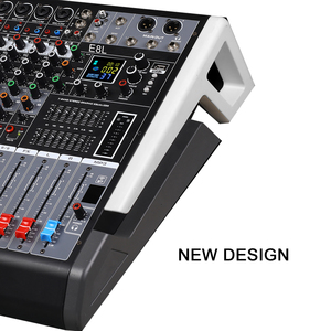 Fashional E8L 8 CHANNEL 2*350W 100mm Fader Digital 99 <strong>DSP</strong> 48V Phantom Power Big Colorful <strong>Display</strong> Professional Sound Mixer - Product Image 5
