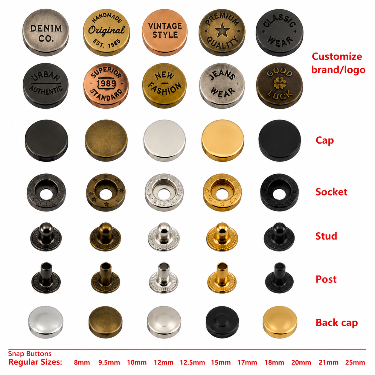 custom snap button